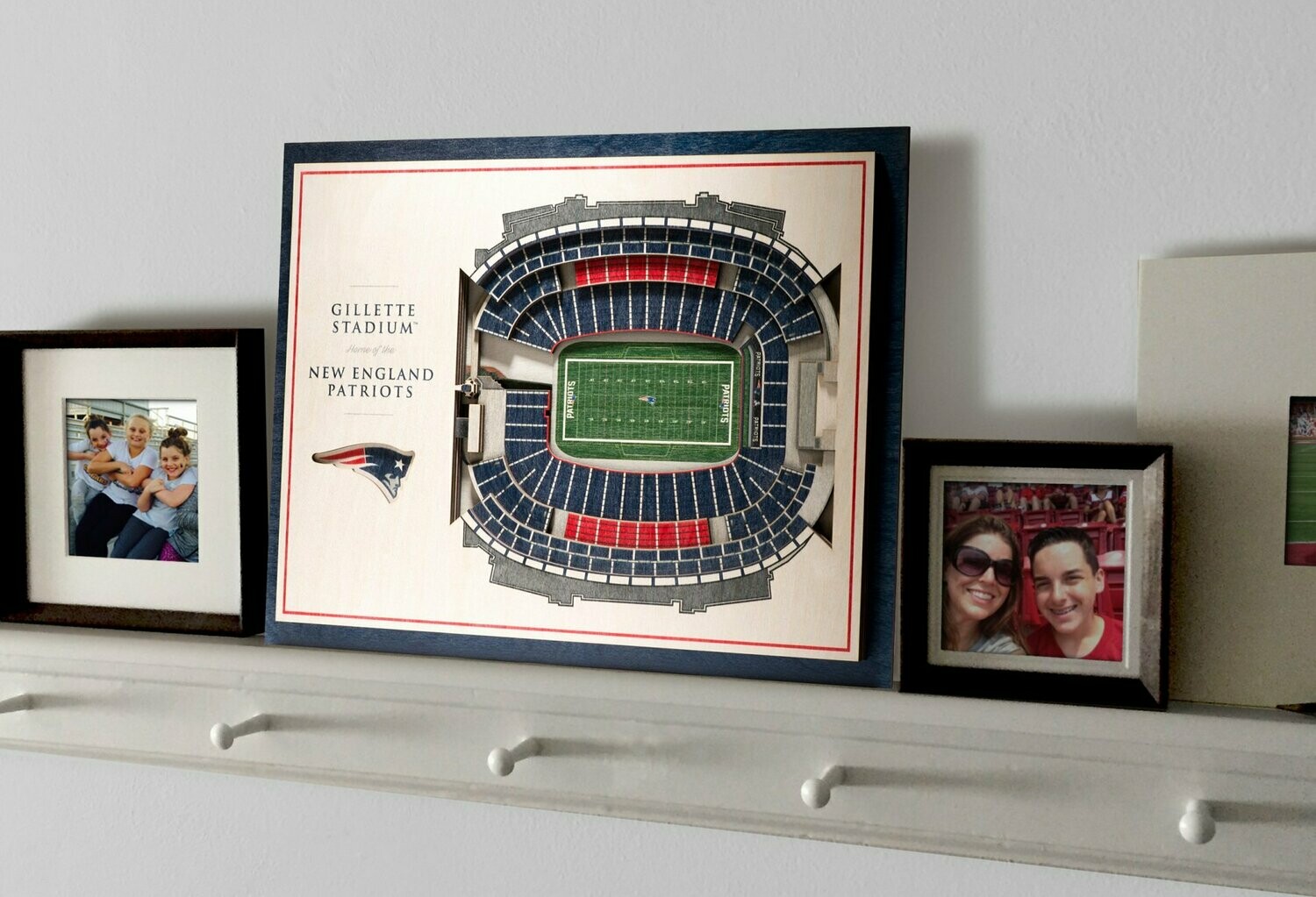 New England Patriots 5 Layer StadiumViews 3D Wall Art