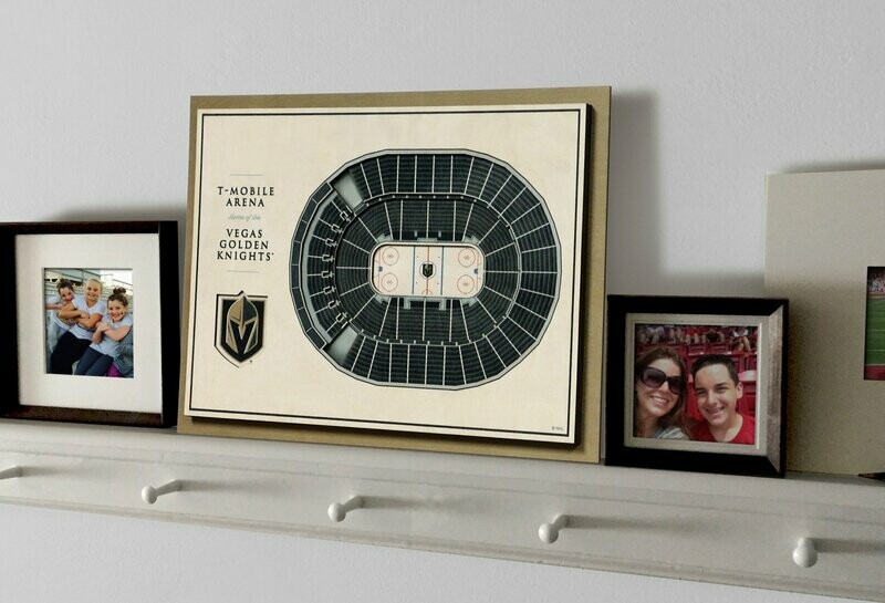 Vegas Golden Knights 5 Layer StadiumViews 3D Wall Art