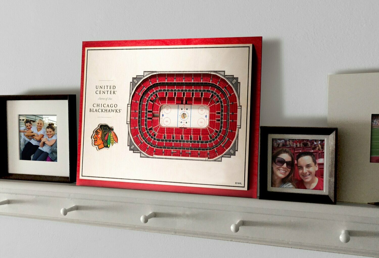 Chicago Blackhawks 5 Layer StadiumViews 3D Wall Art