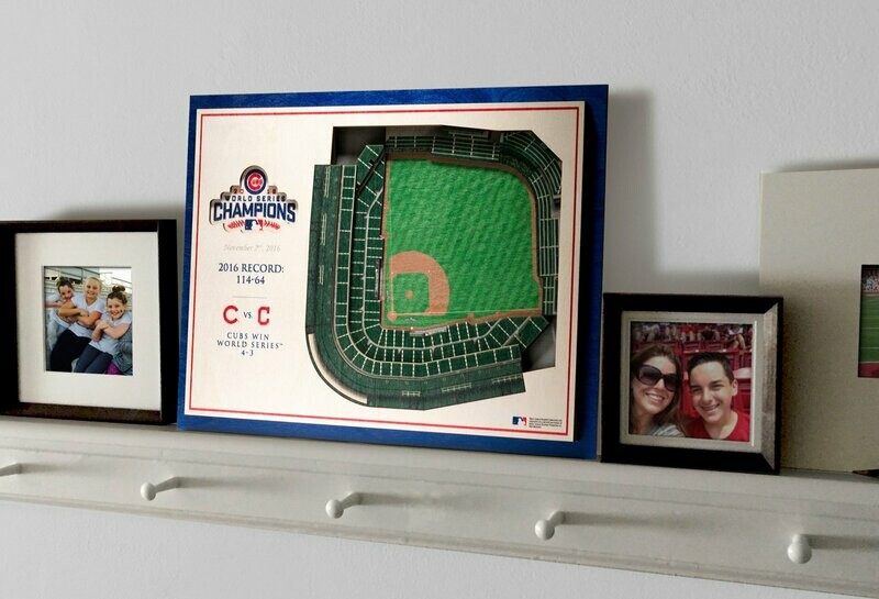 Chicago Cubs World Series 5 Layer StadiumViews 3D Wall Art