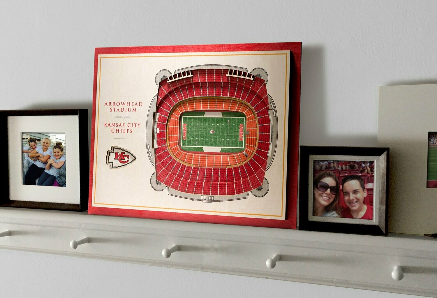 Kansas City Chiefs 5 Layer StadiumViews 3D Wall Art