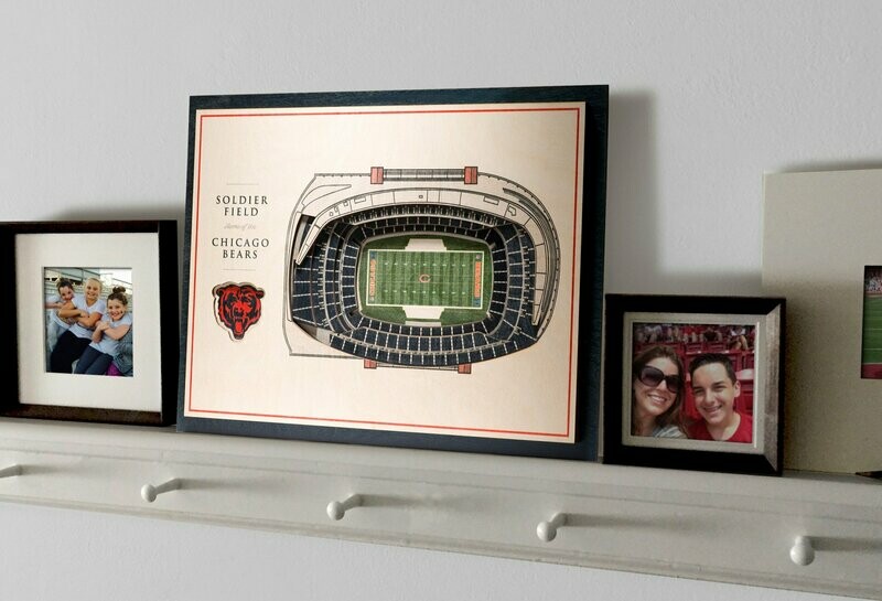 Chicago Bears 5 Layer StadiumViews 3D Wall Art