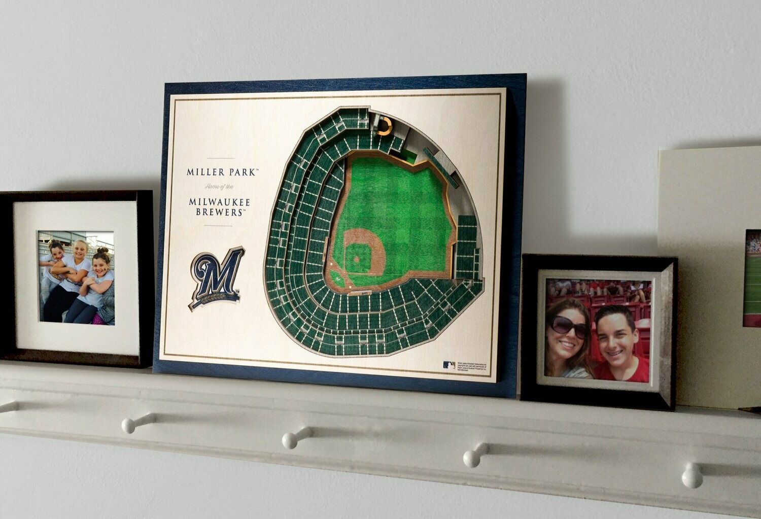 Milwaukee Brewers 5 Layer StadiumViews 3D Wall Art