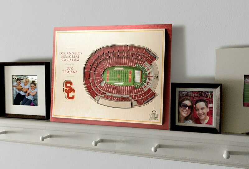 USC Trojans 5 Layer StadiumViews 3D Wall Art