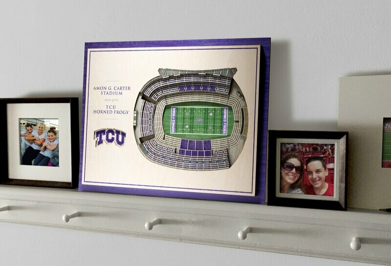 TCU Horned Frogs 5 Layer StadiumViews 3D Wall Art