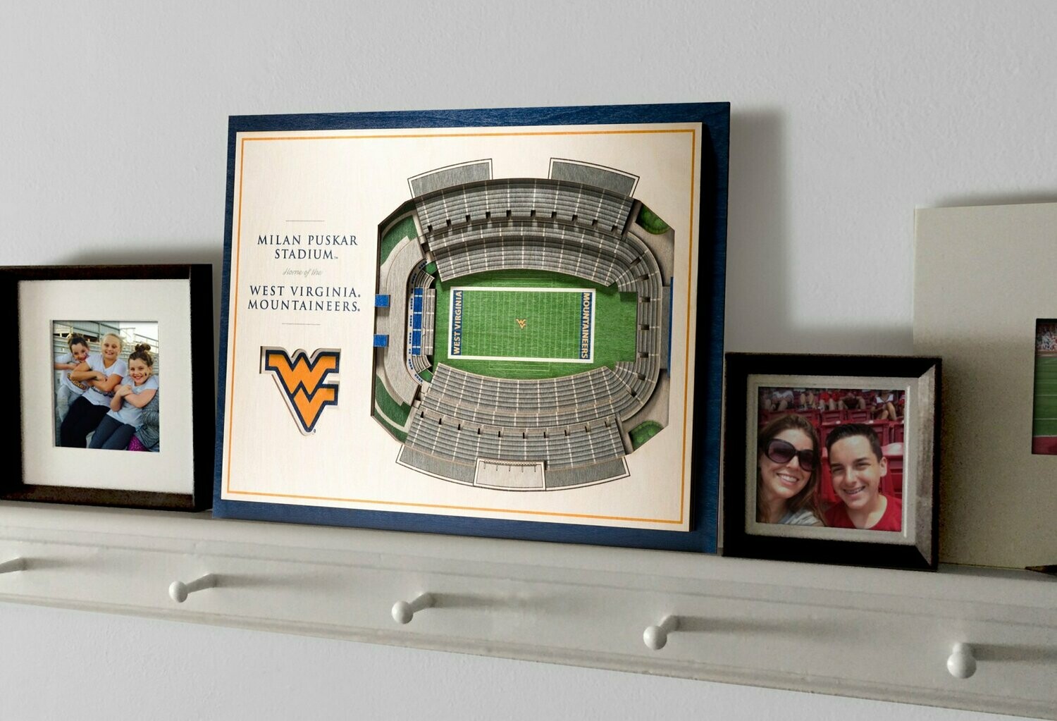 West Virginia Mountaineers 5 Layer StadiumViews 3D Wall Art