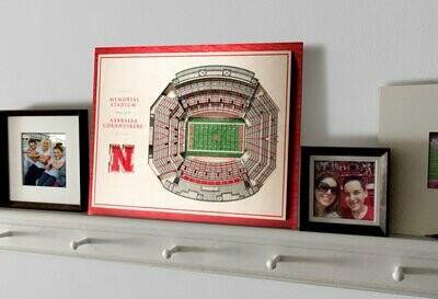 Nebraska Cornhuskers 5 Layer StadiumViews 3D Wall Art