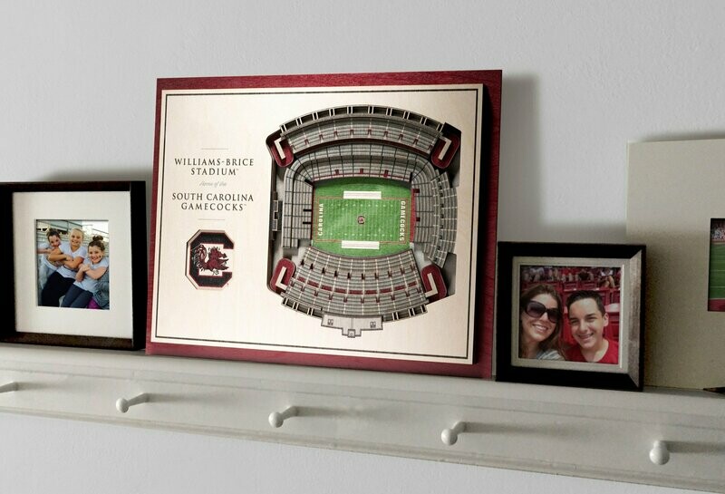 South Carolina Gamecocks 5 Layer StadiumViews 3D Wall Art