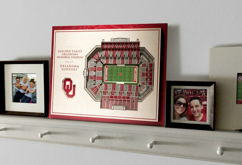 Oklahoma Sooners 5 Layer StadiumViews 3D Wall Art