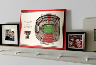 Texas Tech Red Raiders 5 Layer StadiumViews 3D Wall Art