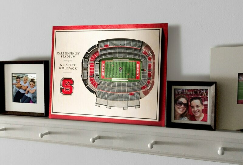 NC State Wolfpack 5 Layer StadiumViews 3D Wall Art