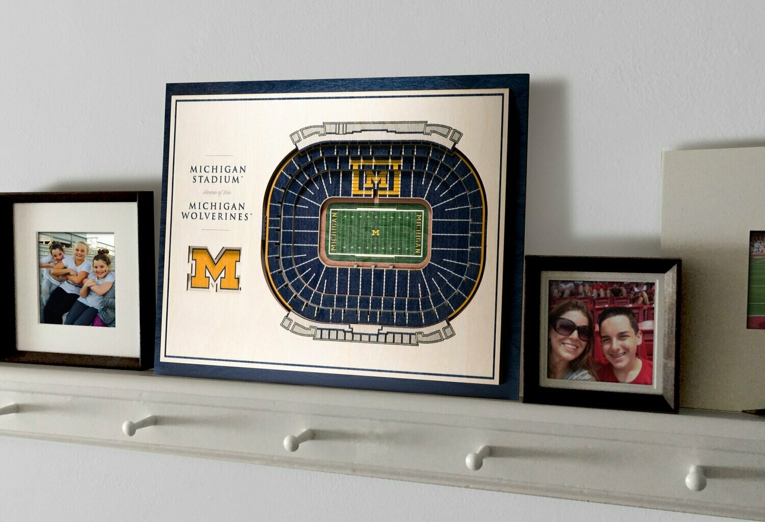 Michigan Wolverines 5 Layer StadiumViews 3D Wall Art