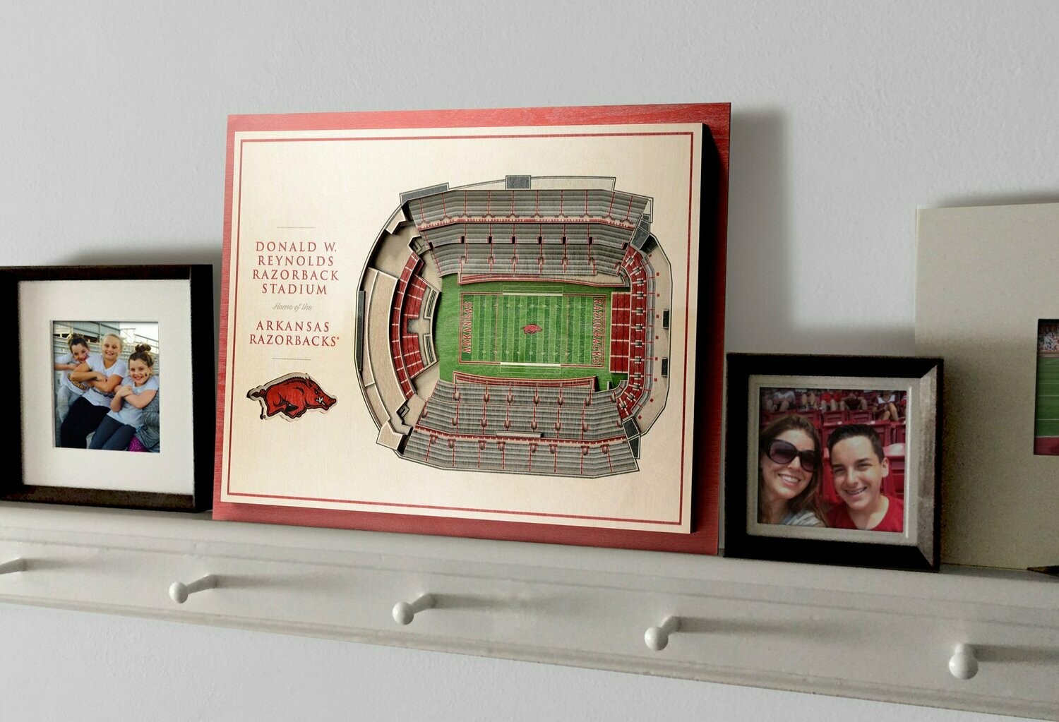 Arkansas Razorbacks 5 Layer StadiumViews 3D Wall Art