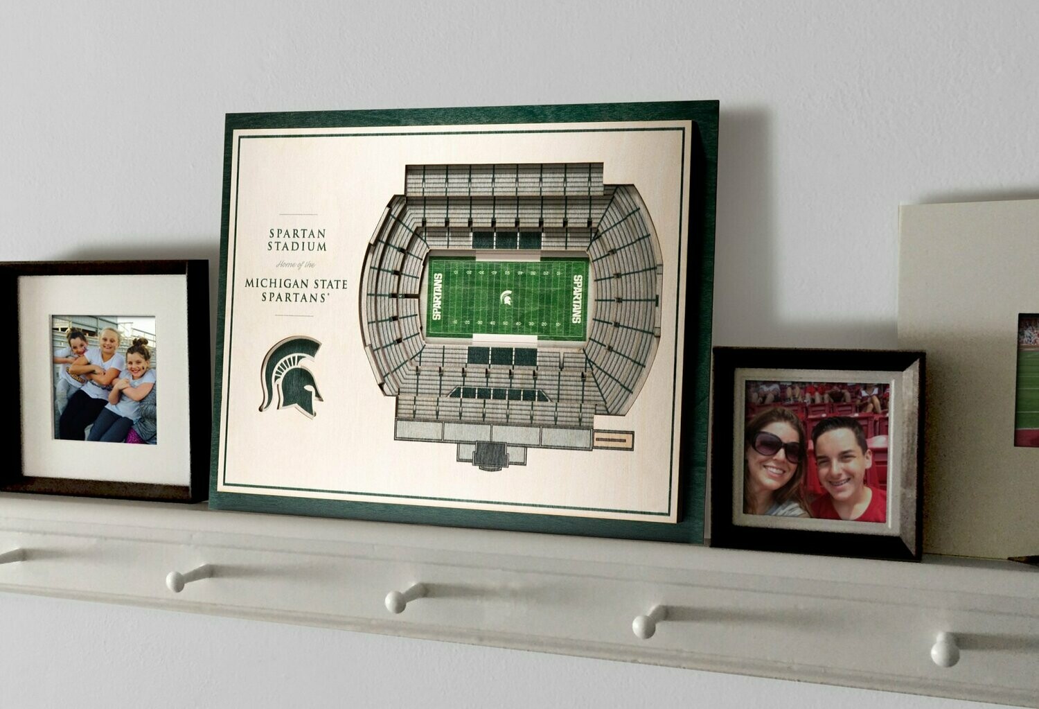 Michigan State Spartans 5 Layer StadiumViews 3D Wall Art