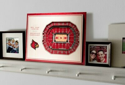 Louisville Cardinals 5 Layer StadiumViews 3D Wall Art