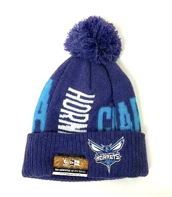 Charlotte Hornets Men's New Era Cuffed Pom Knit Hat