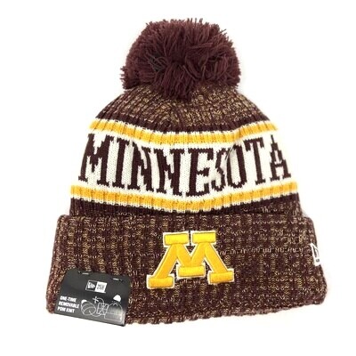 Minnesota Golden Gophers Men's New Era Cuffed Pom Knit Hat