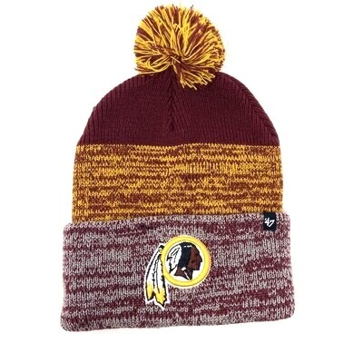 Washington Redskins 47 Brand Men's Cuffed Pom Knit Hat