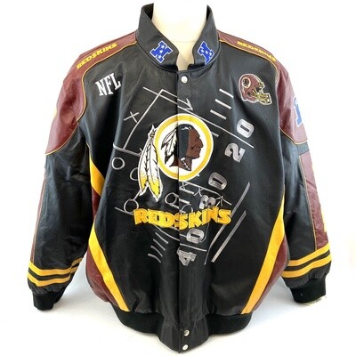 Washington Redskins Men’s Embroidered Heavyweight Leather Jacket