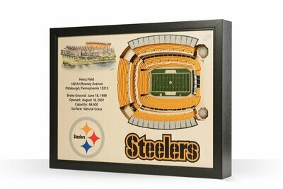 Pittsburgh Steelers 25 Layer StadiumViews 3D Wall Art