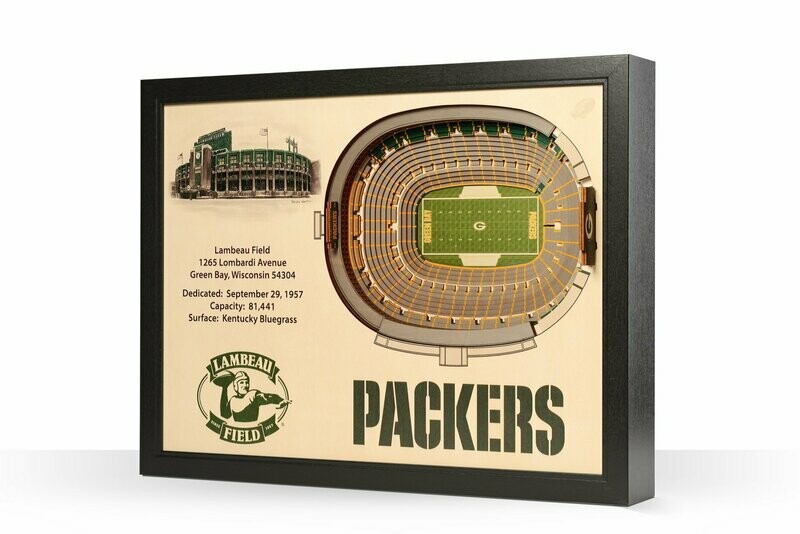 Green Bay Packers 25 Layer StadiumViews 3D Wall Art