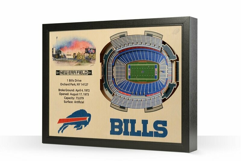 Buffalo Bills 25 Layer StadiumViews 3D Wall Art