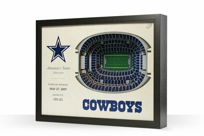 Dallas Cowboys 25 Layer StadiumViews 3D Wall Art