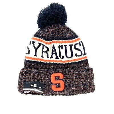 Syracuse Orange Men's New Era Cuffed Pom Knit Hat