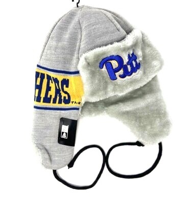 Pitt Panthers Men's New Era Tassel Knit Hat Pitt Panthers Men's New Era Tassel Knit Hat