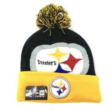 Pittsburgh Steelers Men's New Era Cuffed Pom Knit Hat