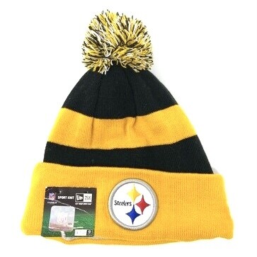 Pittsburgh Steelers Men's New Era Cuffed Pom Knit Hat