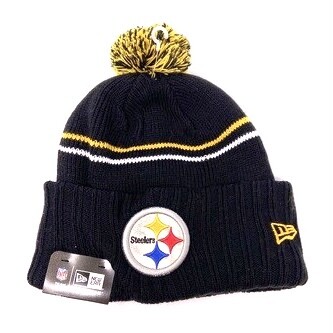 Pittsburgh Steelers Men's New Era Cuffed Pom Knit Hat