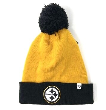 Pittsburgh Steelers Men’s 47 Brand Cuffed Pom Knit Hat