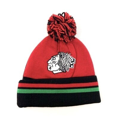 Chicago Blackhawks Men’s Mitchell & Ness Cuffed Pom Knit Hat