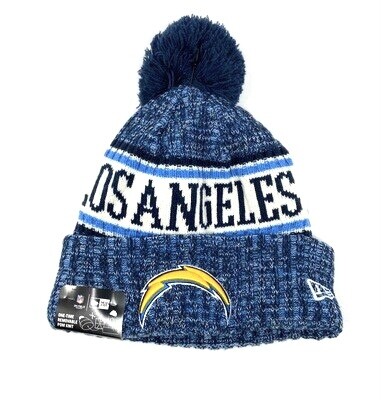Los Angeles Chargers Men’s New Era Cuffed Pom Knit Hat