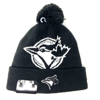 Toronto Blue Jays Men's New Era Cuffed Pom Knit Hat