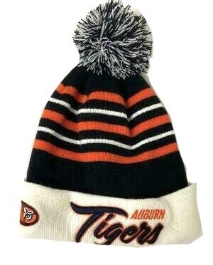Auburn Tigers Men's New Era Cuffed Pom Knit Hat