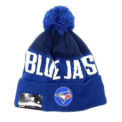 Toronto Blue Jays Men's New Era Cuffed Pom Knit Hat