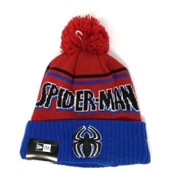 Spider-Man New Era Cuffed Pom Knit Hat