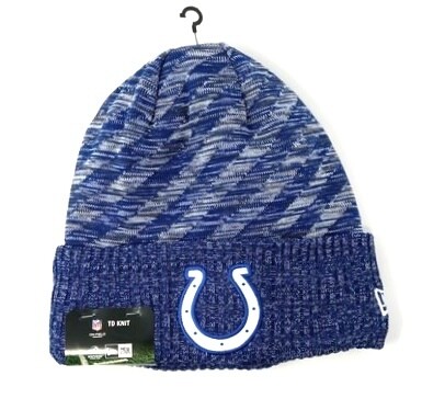 Indianapolis Colts Men's New Era Cuffed Pom Knit Hat