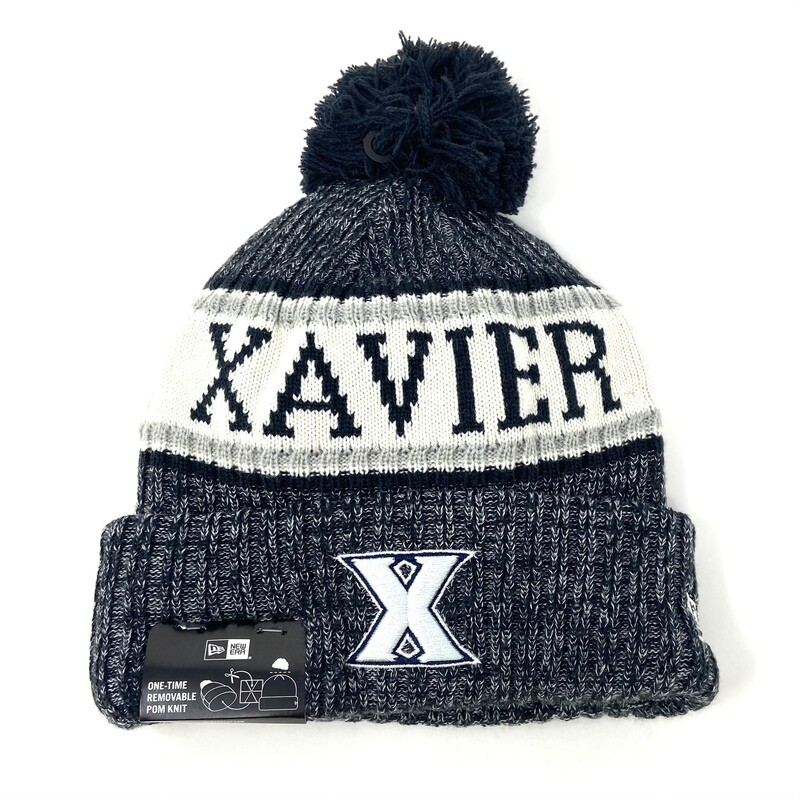 Xavier Musketeers New Era Cuffed Pom Men's Knit Hat