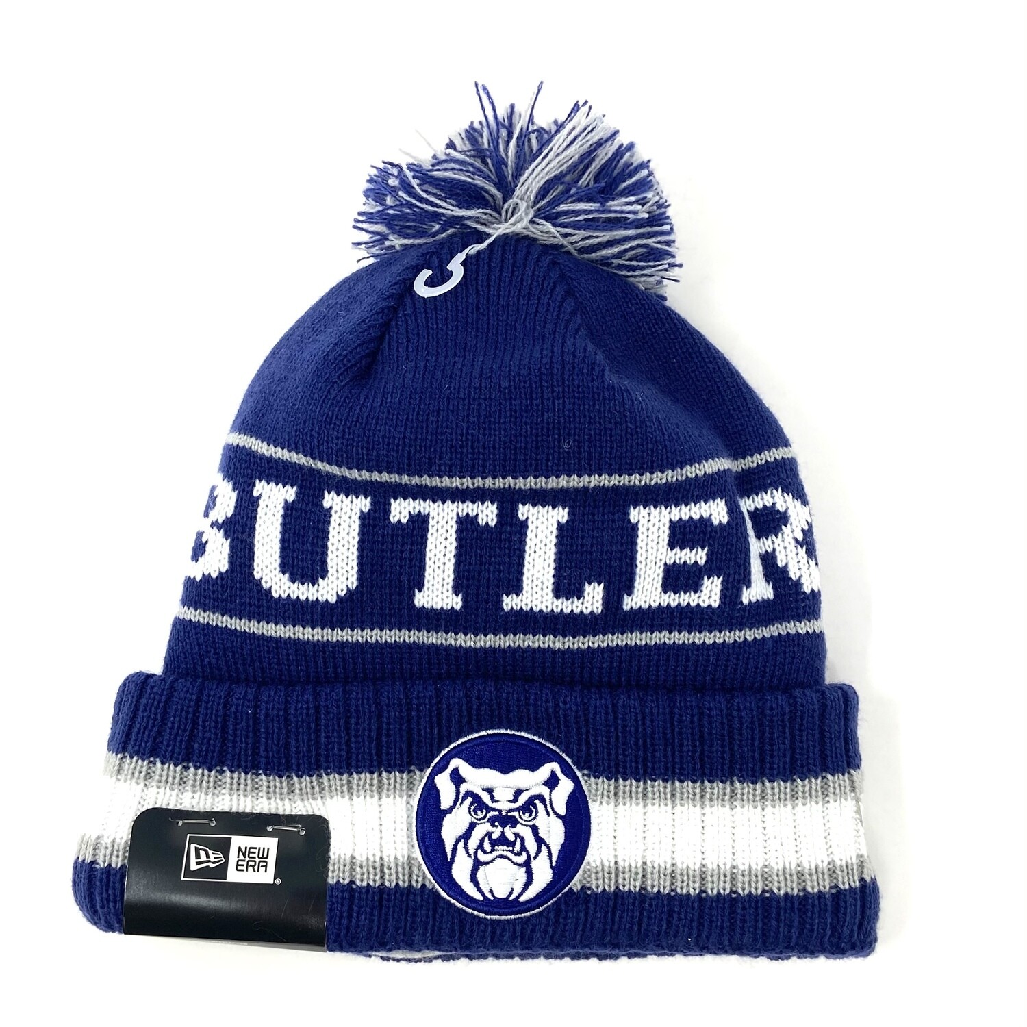 Butler Bulldogs Men's New Era Cuffed Pom Knit Hat