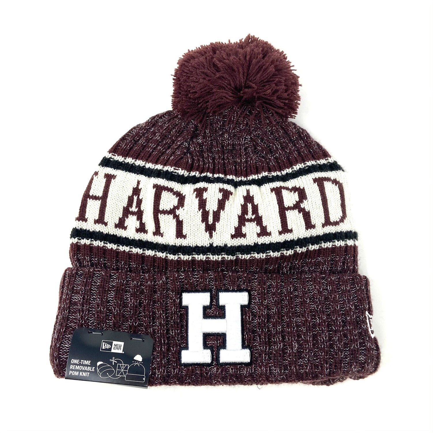Harvard Crimson New Era Cuffed Pom Men's Knit Hat