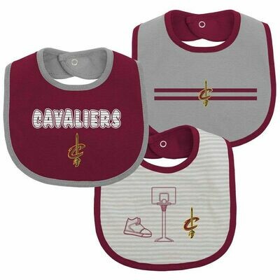Cleveland Cavaliers 3 pack Baby Bib Set