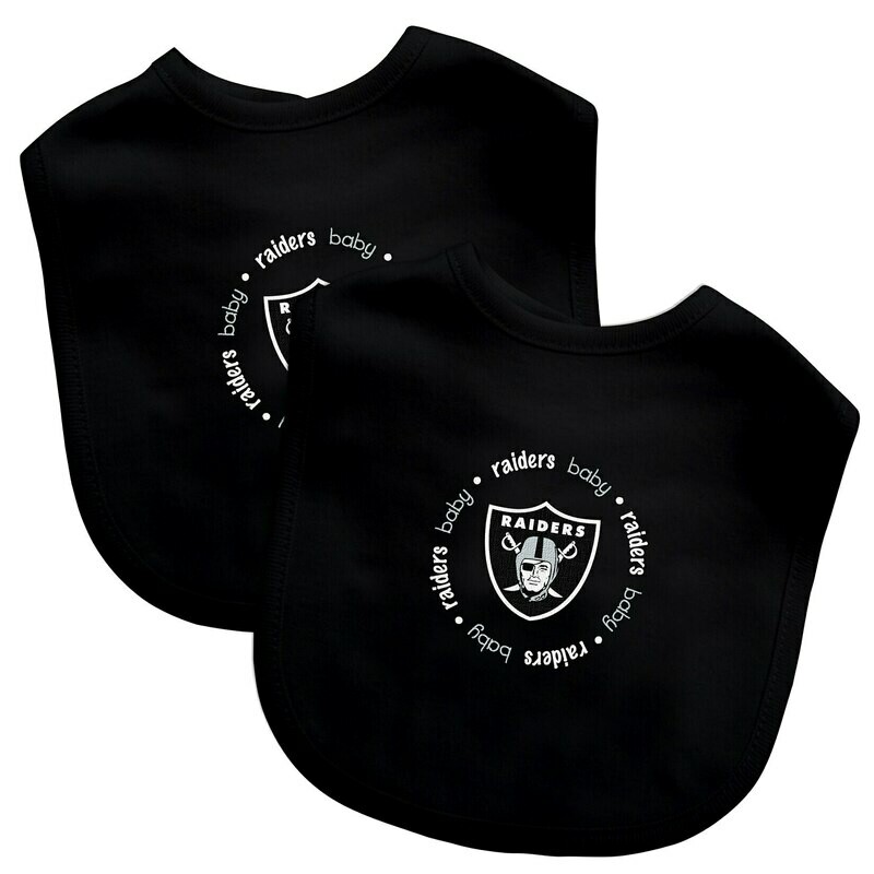 Las Vegas Raiders 2 pack Baby Bib Set