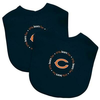 Chicago Bears 2 Pack Baby Bib Set