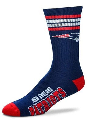 New England Patriots Adult 4-Stripe Deuce Socks
