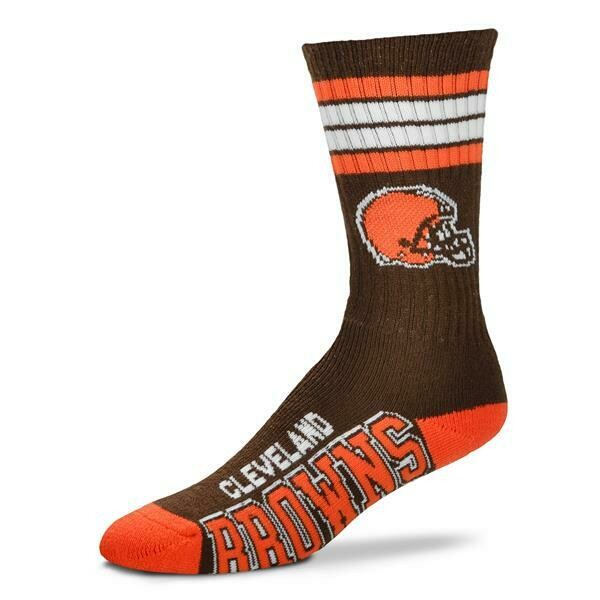 Cleveland Browns Adult 4-Stripe Deuce Socks