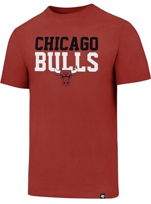 Chicago Bulls Men's 47 Brand Red Stacked Club T-Shirt