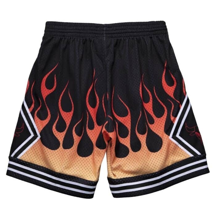 Chicago Bulls Mitchell & Ness Flames Swingman Shorts